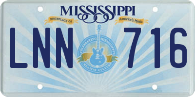 MS license plate LNN716
