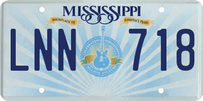 MS license plate LNN718