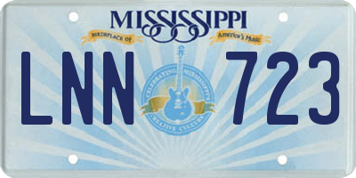 MS license plate LNN723