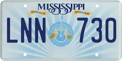 MS license plate LNN730