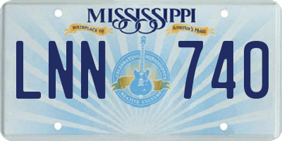 MS license plate LNN740