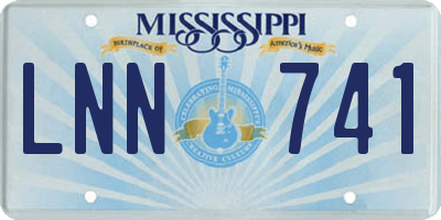 MS license plate LNN741