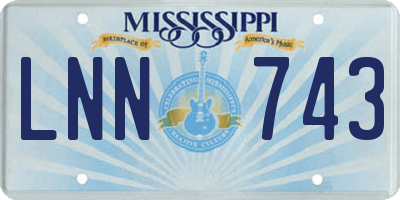 MS license plate LNN743