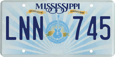 MS license plate LNN745