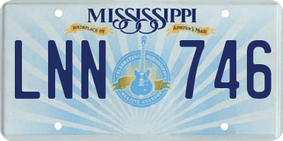 MS license plate LNN746