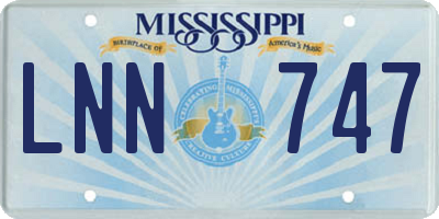 MS license plate LNN747
