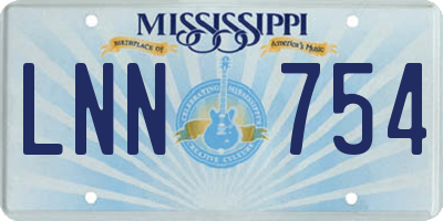 MS license plate LNN754