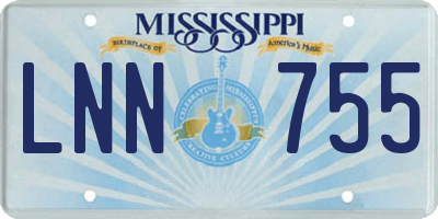 MS license plate LNN755