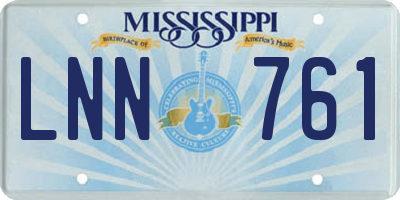 MS license plate LNN761