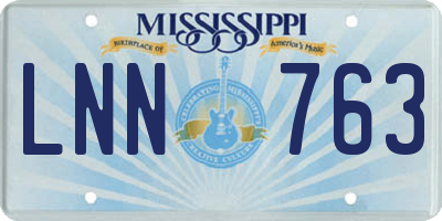 MS license plate LNN763