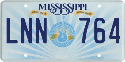 MS license plate LNN764