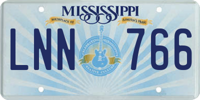 MS license plate LNN766