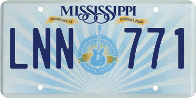 MS license plate LNN771