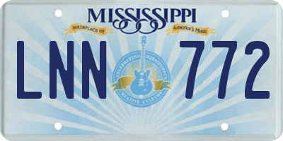 MS license plate LNN772