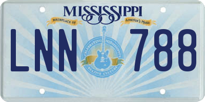 MS license plate LNN788