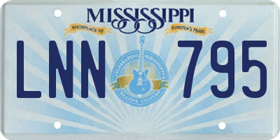 MS license plate LNN795