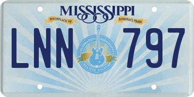 MS license plate LNN797