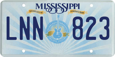 MS license plate LNN823