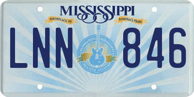 MS license plate LNN846