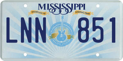 MS license plate LNN851