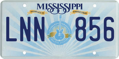 MS license plate LNN856
