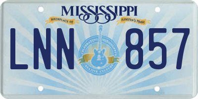 MS license plate LNN857