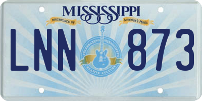 MS license plate LNN873