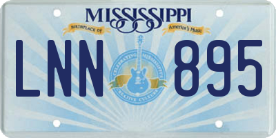 MS license plate LNN895