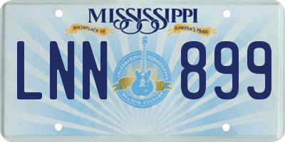 MS license plate LNN899