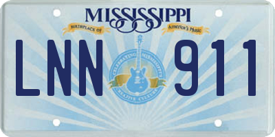 MS license plate LNN911