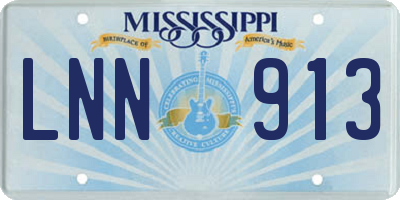 MS license plate LNN913