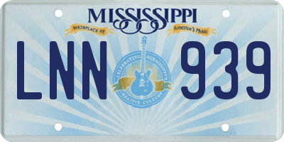 MS license plate LNN939