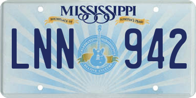 MS license plate LNN942