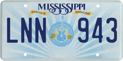 MS license plate LNN943