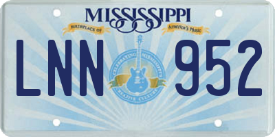 MS license plate LNN952