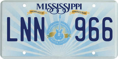 MS license plate LNN966