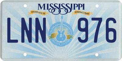 MS license plate LNN976