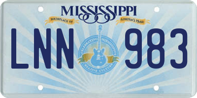MS license plate LNN983