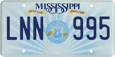 MS license plate LNN995