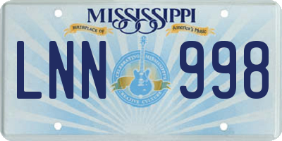 MS license plate LNN998