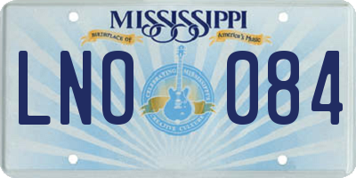 MS license plate LNO084