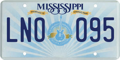 MS license plate LNO095