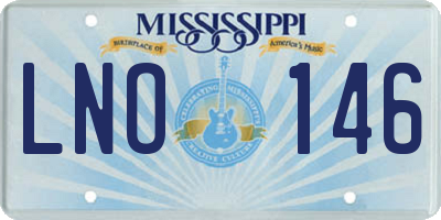 MS license plate LNO146
