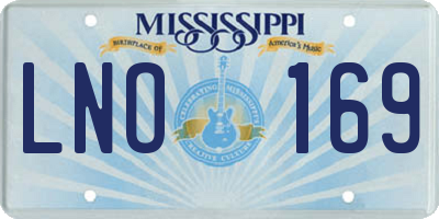 MS license plate LNO169