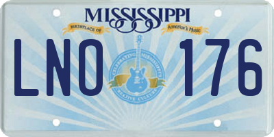 MS license plate LNO176
