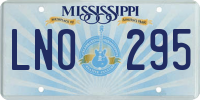 MS license plate LNO295