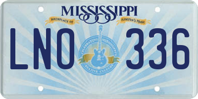 MS license plate LNO336