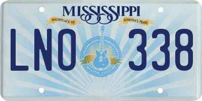 MS license plate LNO338
