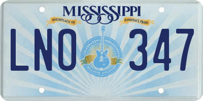 MS license plate LNO347