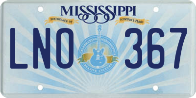 MS license plate LNO367